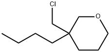 2H-Pyran, 3-butyl-3-(chloromethyl)tetrahydro- Structure