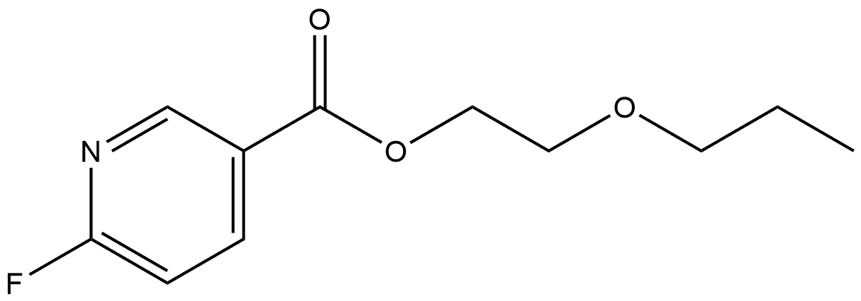 2-Propoxyethyl 6-fluoro-3-pyridinecarboxylate Structure