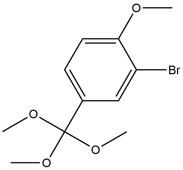 2-Bromo-1-methoxy-4-(trimethoxymethyl)benzene Structure