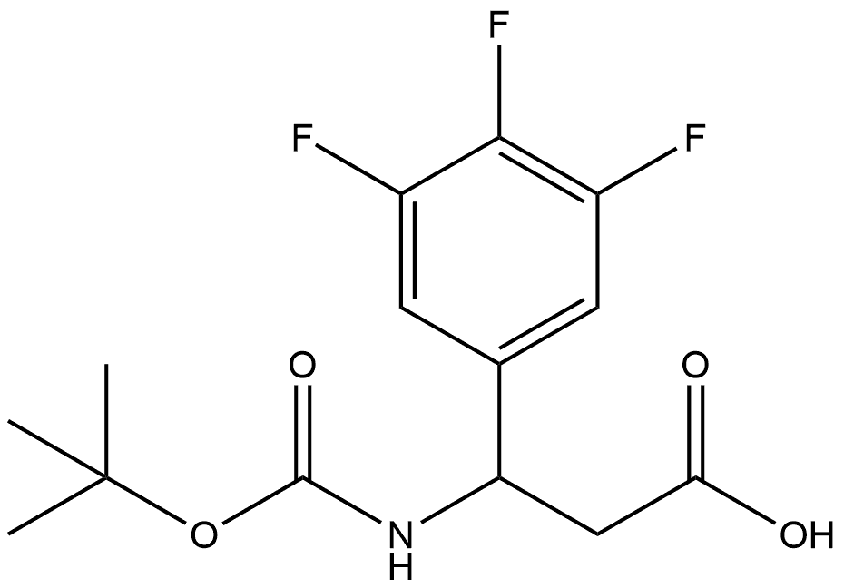 3-{[(tert-butoxy)carbonyl]amino}-3-(3,4,5-trifluorophenyl)propanoic acid Structure