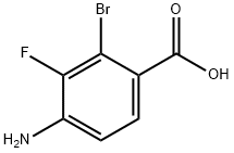 Benzoic acid, 4-amino-2-bromo-3-fluoro- Structure