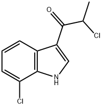 2-Chloro-1-(7-chloro-1H-indol-3-yl)-1-propanone Structure