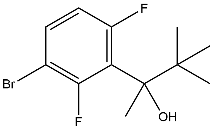 3-Bromo-α-(1,1-dimethylethyl)-2,6-difluoro-α-methylbenzenemethanol Structure