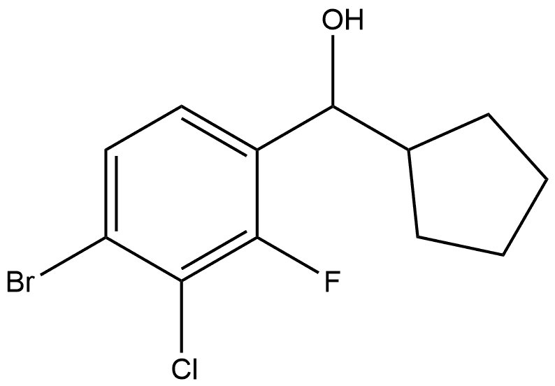 4-Bromo-3-chloro-α-cyclopentyl-2-fluorobenzenemethanol Structure