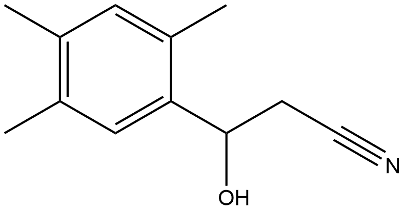 β-Hydroxy-2,4,5-trimethylbenzenepropanenitrile Structure