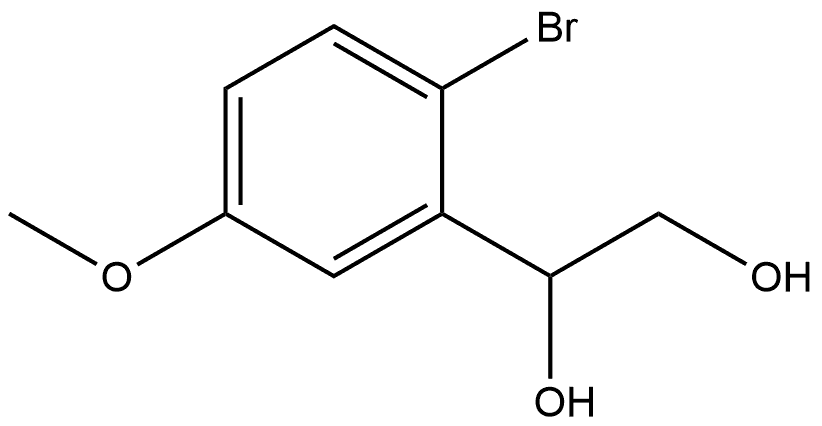 1-(2-Bromo-5-methoxyphenyl)-1,2-ethanediol Structure