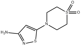 5-(1,1-Dioxido-4-thiomorpholinyl)-3-isothiazolamine Structure