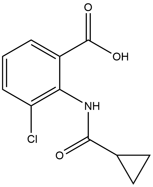 3-Chloro-2-[(cyclopropylcarbonyl)amino]benzoic acid Structure