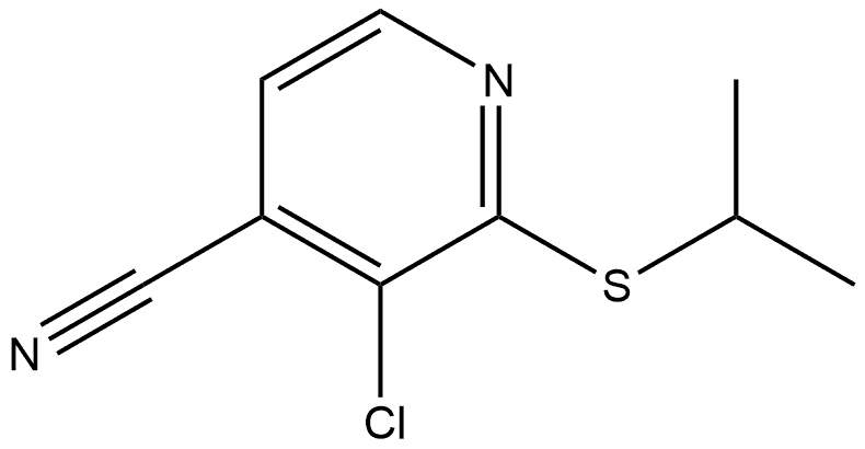 4-Pyridinecarbonitrile, 3-chloro-2-[(1-methylethyl)thio]- Structure