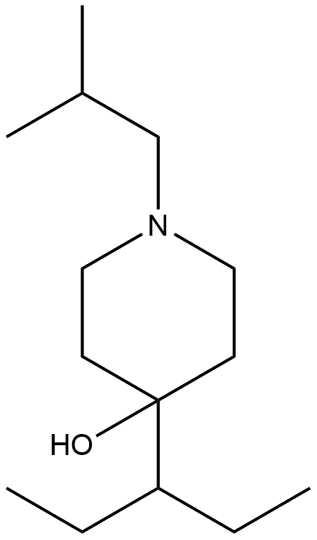 4-(1-Ethylpropyl)-1-(2-methylpropyl)-4-piperidinol Structure