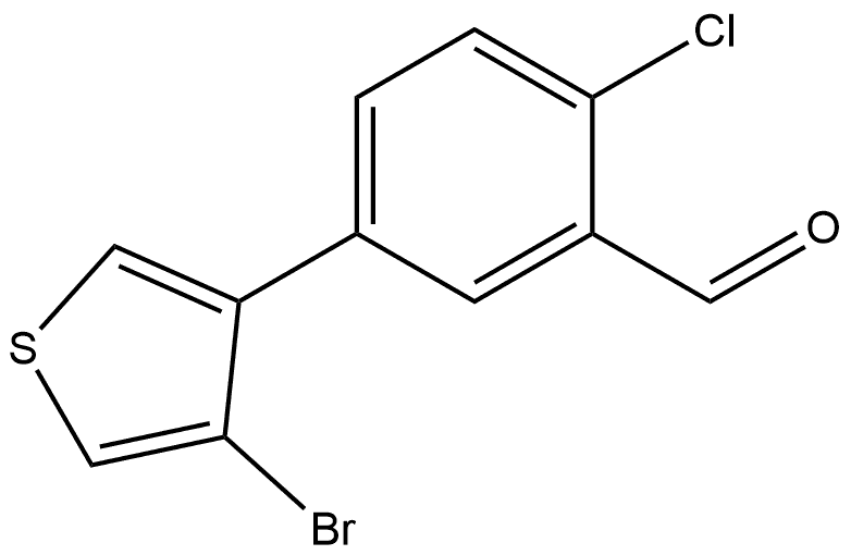 5-(4-Bromo-3-thienyl)-2-chlorobenzaldehyde Structure