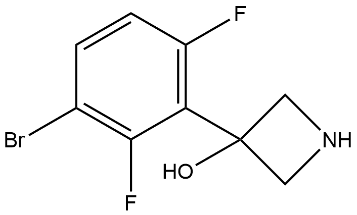 3-(3-bromo-2,6-difluorophenyl)azetidin-3-ol Structure