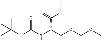 L-Serine, N-[(1,1-dimethylethoxy)carbonyl]-O-(methoxymethyl)-, methyl ester Structure