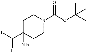 tert-butyl 4-amino-4-(difluoromethyl)piperidine-1-carboxylat e Structure