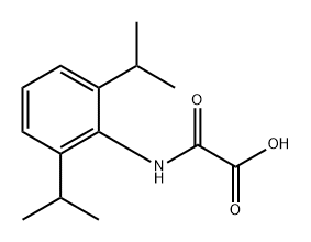 Acetic acid, 2-[[2,6-bis(1-methylethyl)phenyl]amino]-2-oxo- Structure