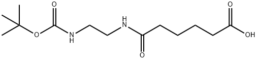 Hexanoic acid, 6-[[2-[[(1,1-dimethylethoxy)carbonyl]amino]ethyl]amino]-6-oxo- Structure