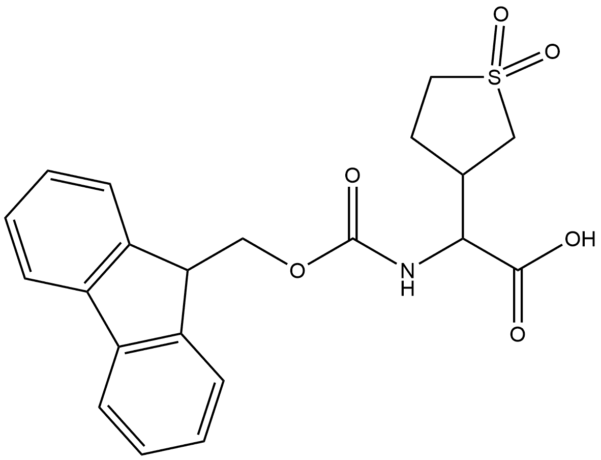 2-(1,1-dioxo-1lambda6-thiolan-3-yl)-2-({[(9H-fluore
n-9-yl)methoxy]carbonyl}amino)acetic acid Structure