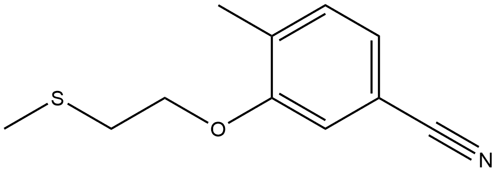 4-Methyl-3-[2-(methylthio)ethoxy]benzonitrile Structure