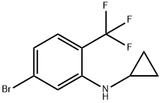 5-Bromo-N-cyclopropyl-2-(trifluoromethyl)benzenamine Structure