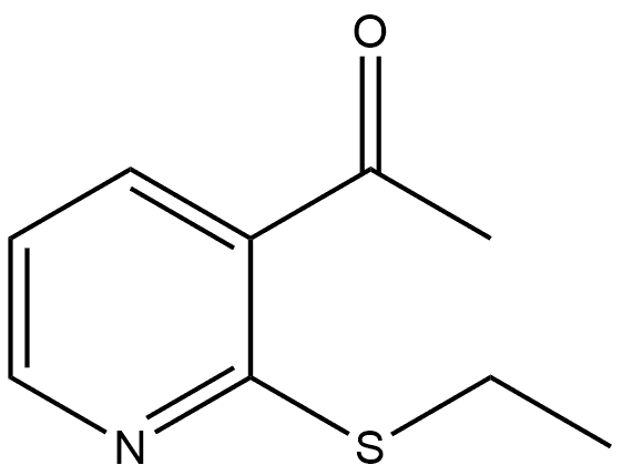 1-[2-(Ethylthio)-3-pyridinyl]ethanone 구조식 이미지