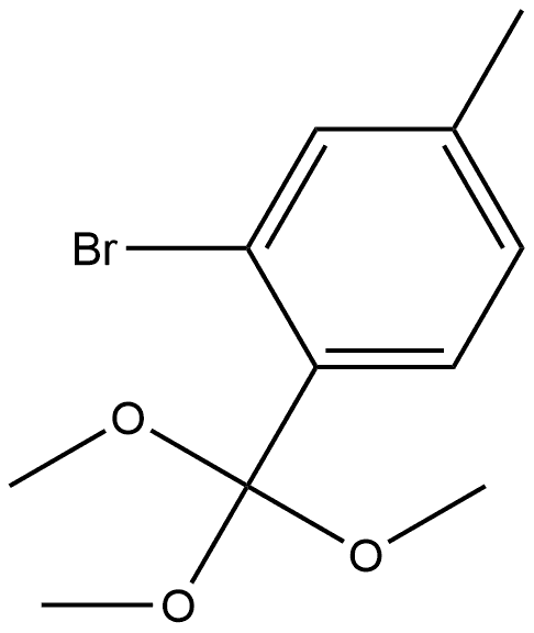 2-Bromo-4-methyl-1-(trimethoxymethyl)benzene Structure