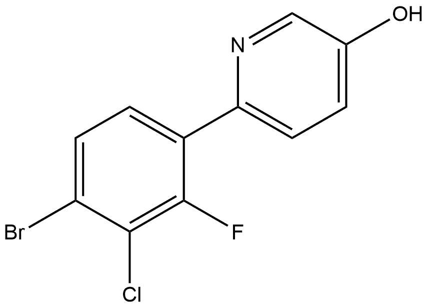 6-(4-Bromo-3-chloro-2-fluorophenyl)-3-pyridinol Structure