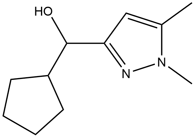 cyclopentyl(1,5-dimethyl-1H-pyrazol-3-yl)methanol 구조식 이미지