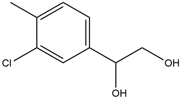 1-(3-Chloro-4-methylphenyl)-1,2-ethanediol Structure