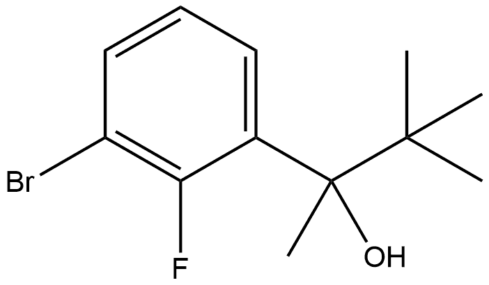 3-Bromo-α-(1,1-dimethylethyl)-2-fluoro-α-methylbenzenemethanol Structure