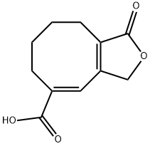 (E)-1-oxo-1,3,6,7,8,9-hexahydrocycloocta[c]furan-5-carboxylic acid Structure