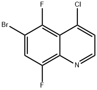 6-bromo-4-chloro-5,8-difluoroquinoline 구조식 이미지