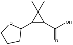 2,2-dimethyl-3-(oxolan-2-yl)cyclopropane-1-carbo
xylic acid Structure