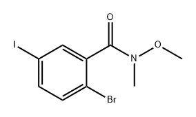 2-Bromo-5-iodo-N-methoxy-N-methylbenzamide Structure