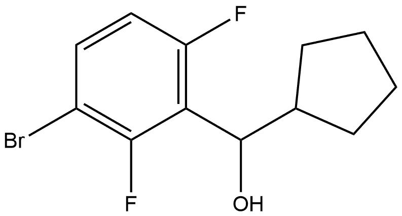 3-Bromo-α-cyclopentyl-2,6-difluorobenzenemethanol Structure