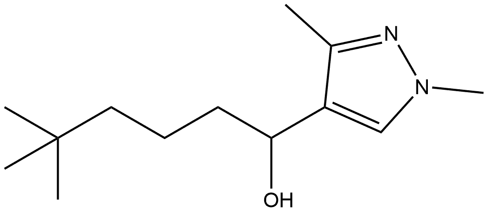 α-(4,4-Dimethylpentyl)-1,3-dimethyl-1H-pyrazole-4-methanol Structure