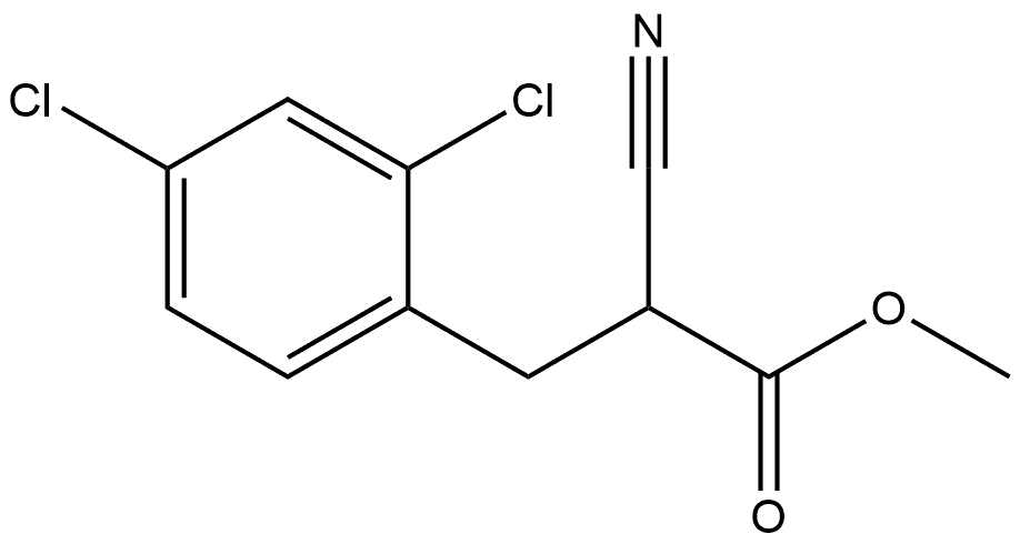 Benzenepropanoic acid, 2,4-dichloro-α-cyano-, methyl ester 구조식 이미지