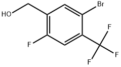 (5-Bromo-2-fluoro-4-(trifluoromethyl)phenyl)methanol Structure