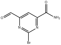 4-Pyrimidinecarboxamide, 2-bromo-6-formyl- Structure