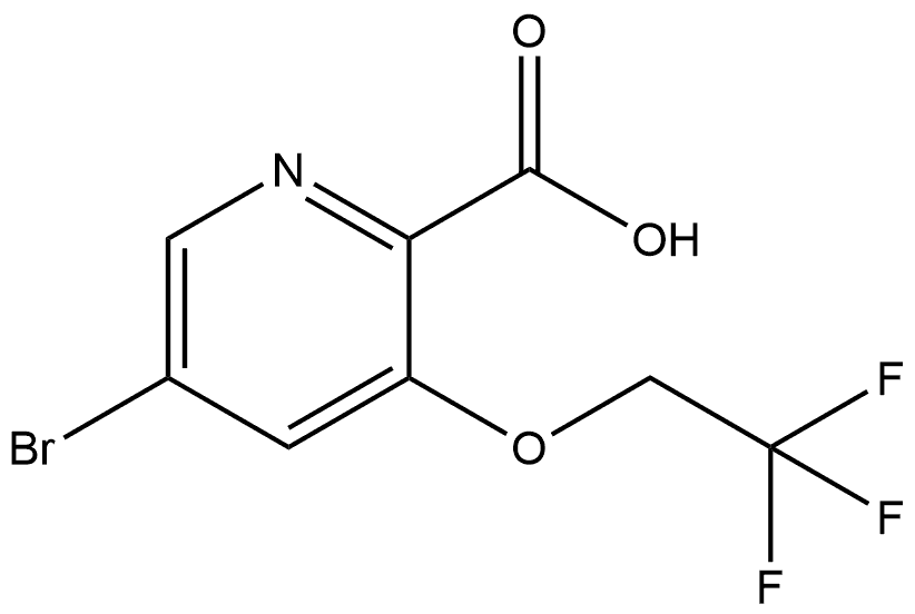 5-Bromo-3-(2,2,2-trifluoroethoxy)-2-pyridinecarboxylic acid Structure