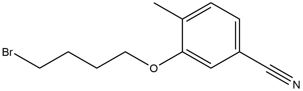 3-(4-Bromobutoxy)-4-methylbenzonitrile Structure