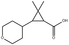 2,2-dimethyl-3-(oxan-4-yl)cyclopropane-1-carboxy
lic acid Structure