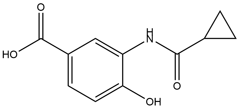 3-[(Cyclopropylcarbonyl)amino]-4-hydroxybenzoic acid Structure