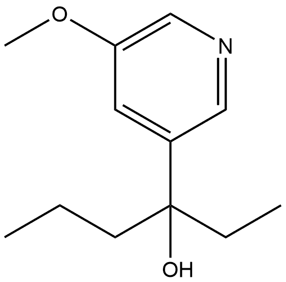 α-Ethyl-5-methoxy-α-propyl-3-pyridinemethanol Structure