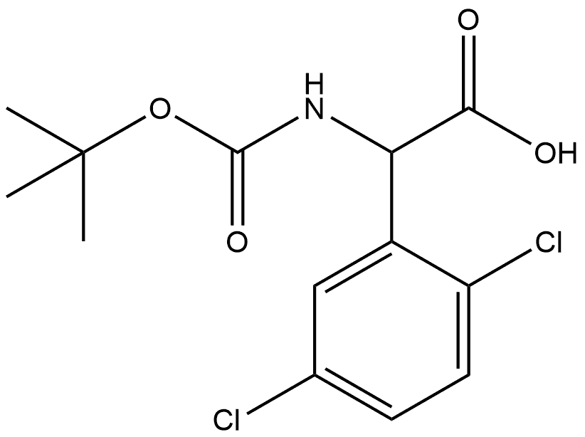 2-((tert-butoxycarbonyl)amino)-2-(2,5-dichlorophenyl)acetic acid Structure