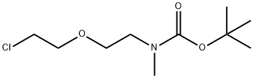 Carbamic acid, N-[2-(2-chloroethoxy)ethyl]-N-methyl-, 1,1-dimethylethyl ester Structure