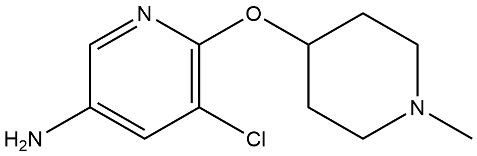 5-Chloro-6-[(1-methyl-4-piperidinyl)oxy]-3-pyridinamine Structure