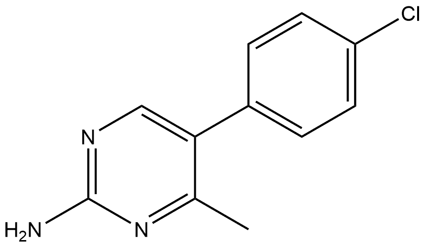 5-(4-Chlorophenyl)-4-methyl-2-pyrimidinamine Structure