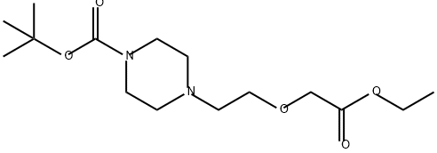 tert-butyl
4-[2-(2-ethoxy-2-oxoethoxy)ethyl]piperazine-1-car
boxylate Structure