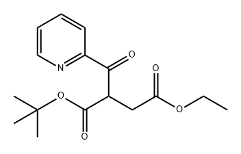 Butanedioic acid, 2-(2-pyridinylcarbonyl)-, 1-(1,1-dimethylethyl) 4-ethyl ester Structure