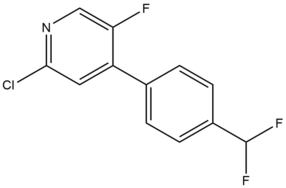 Pyridine, 2-chloro-4-[4-(difluoromethyl)phenyl]-5-fluoro- Structure